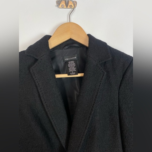 Lord & Taylor‎ Black Wool Blend Contrast Black Blazer Size 8 (runs small) - Picture 14 of 14